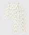 Girls' Floral Print Tube Knit Pyjamas MARSHMALLOW white/MULTICO white